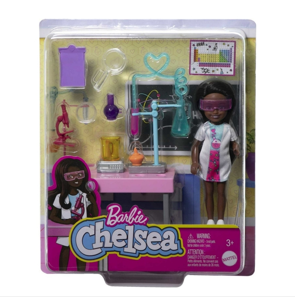 : Barbie little sister Chesea Can Be Scientist Doll with Lab Table & Accessories